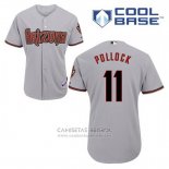 Camiseta Beisbol Hombre Arizona Diamondbacks 11 A.j. Pollock Gris Cool Base
