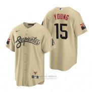 Camiseta Beisbol Hombre Arizona Diamondbacks Andrew Young 2021 City Connect Replica Oro