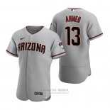 Camiseta Beisbol Hombre Arizona Diamondbacks Nick Ahmed Autentico 2020 Road Gris