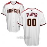 Camiseta Beisbol Hombre Arizona Diamondbacks Personalizada Blanco