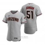 Camiseta Beisbol Hombre Arizona Diamondbacks Randy Johnson Autentico 2020 Road Gris