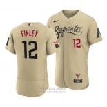 Camiseta Beisbol Hombre Arizona Diamondbacks Steve Finley 2021 City Connect Autentico Oro