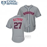 Camiseta Beisbol Hombre Astros Jose Altuve 2018 Stars & Stripes Cool Base Gris