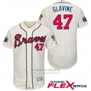 Camiseta Beisbol Hombre Atlanta Braves 47 Tom Glavine Crema 2017 All Star Flex Base