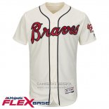Camiseta Beisbol Hombre Atlanta Braves Blank Blanco Flex Base Autentico Collection