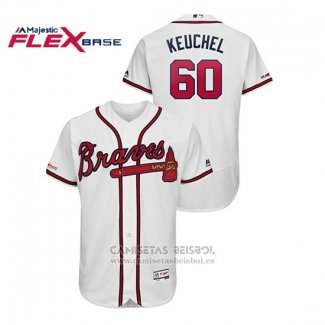 Camiseta Beisbol Hombre Atlanta Braves Dallas Keuchel Flex Base Autentico Collezione Primera Blanco