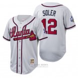 Camiseta Beisbol Hombre Atlanta Braves Jorge Soler Cooperstown Collection Autentico Blanco