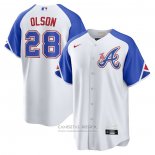 Camiseta Beisbol Hombre Atlanta Braves Matt Olson 2023 City Connect Replica Blanco