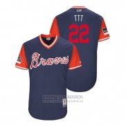 Camiseta Beisbol Hombre Atlanta Braves Nick Markakis 2018 LLWS Players Weekend Ttt Azul