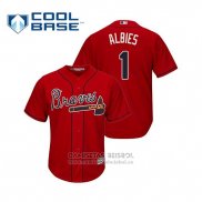 Camiseta Beisbol Hombre Atlanta Braves Ozzie Albies Cool Base Alterno 2019 Rojo