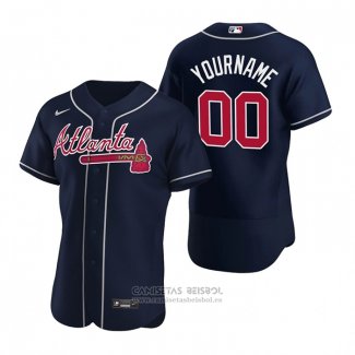 Camiseta Beisbol Hombre Atlanta Braves Personalizada Autentico Alterno 2020 Azul