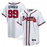 Camiseta Beisbol Hombre Atlanta Braves Spencer Strider Replica Blanco