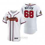 Camiseta Beisbol Hombre Atlanta Braves Tyler Matzek 2022 Gold Program Autentico Blanco