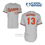 Camiseta Beisbol Hombre Baltimore Orioles 13 Manny Machado Gris Cool Base