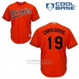 Camiseta Beisbol Hombre Baltimore Orioles 19 Chris Davis Naranja Alterno Cool Base