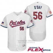 Camiseta Beisbol Hombre Baltimore Orioles 2017 Estrellas Y Rayas 56 Darren O'day Blanco Flex Base