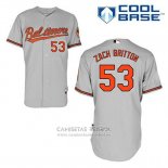 Camiseta Beisbol Hombre Baltimore Orioles 53 Zach Britton Gris Cool Base