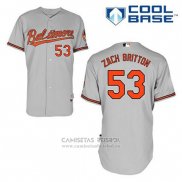 Camiseta Beisbol Hombre Baltimore Orioles 53 Zach Britton Gris Cool Base