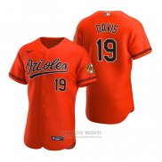 Camiseta Beisbol Hombre Baltimore Orioles Chris Davis Autentico 2020 Alterno Naranja