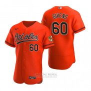 Camiseta Beisbol Hombre Baltimore Orioles Mychal Givens Autentico 2020 Alterno Naranja