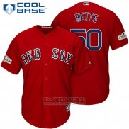 Camiseta Beisbol Hombre Boston Red Sox 2017 Postemporada 50 Mookie Betts Rojo Cool Base