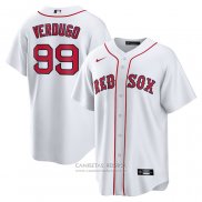 Camiseta Beisbol Hombre Boston Red Sox Alex Verdugo 99 Replica Blanco