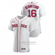 Camiseta Beisbol Hombre Boston Red Sox Andrew Benintendi Autentico Blanco