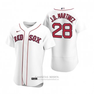Camiseta Beisbol Hombre Boston Red Sox J.d. Martinez Autentico 2020 Primera Blanco