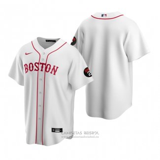 Camiseta Beisbol Hombre Boston Red Sox Replica Blanco