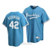 Camiseta Beisbol Hombre Brooklyn Los Angeles Dodgers Light Blue Jackie Robinson Cooperstown Collection Alterno Azul