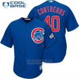 Camiseta Beisbol Hombre Chicago Cubs 2017 Postemporada 40 Willson Contreras Cool Base