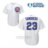 Camiseta Beisbol Hombre Chicago Cubs 23 Ryne Sandberg Blanco Primera Cool Base
