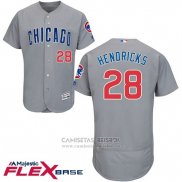 Camiseta Beisbol Hombre Chicago Cubs 28 Kyle Hendricks Gris Flex Base