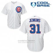 Camiseta Beisbol Hombre Chicago Cubs 31 Fergie Jenkins Blanco Primera Cool Base