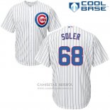 Camiseta Beisbol Hombre Chicago Cubs 68 Jorge Soler Blanco Autentico Collection Cool Base