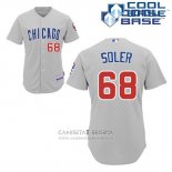 Camiseta Beisbol Hombre Chicago Cubs 68 Jorge Soler Gris Cool Base