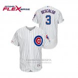 Camiseta Beisbol Hombre Chicago Cubs Daniel Descalso Autentico Flex Base Blanco Azul