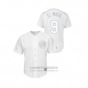 Camiseta Beisbol Hombre Chicago Cubs Javier Baez 2019 Players Weekend El Mago Replica Blanco