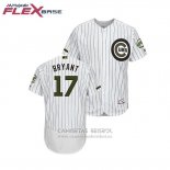 Camiseta Beisbol Hombre Chicago Cubs Kris Bryant 2018 Dia de los Caidos Flex Base Blanco