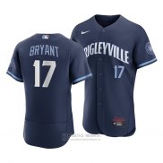 Camiseta Beisbol Hombre Chicago Cubs Kris Bryant 2021 City Connect Autentico Azul