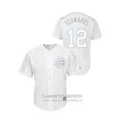 Camiseta Beisbol Hombre Chicago Cubs Kyle Schwarber 2019 Players Weekend Schwarbs Replica Blanco