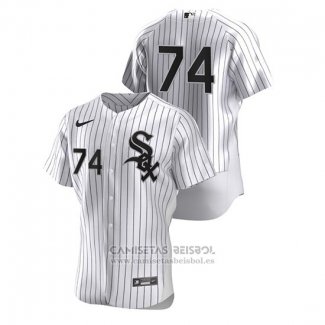 Camiseta Beisbol Hombre Chicago White Sox Eloy Jimenez Autentico Blanco