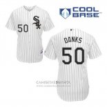 Camiseta Beisbol Hombre Chicago White Sox John Danks 50 Blanco Primera Cool Base