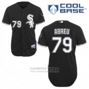 Camiseta Beisbol Hombre Chicago White Sox Jose Abreu 79 Negro Alterno Cool Base