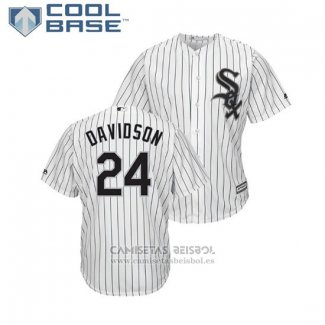 Camiseta Beisbol Hombre Chicago White Sox Matt Davidson Cool Base Primera Blanco