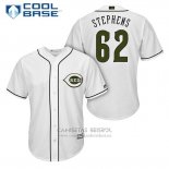 Camiseta Beisbol Hombre Cincinnati Reds 62 Jackson Stephens Blanco 2018 Alterno Cool Base