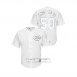 Camiseta Beisbol Hombre Cincinnati Reds Amir Garrett 2019 Players Weekend Count On Ag Replica Blanco