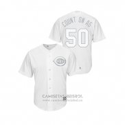 Camiseta Beisbol Hombre Cincinnati Reds Amir Garrett 2019 Players Weekend Count On Ag Replica Blanco