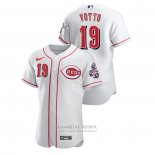 Camiseta Beisbol Hombre Cincinnati Reds Joey Votto Authentic Blanco