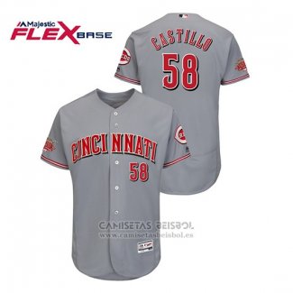 Camiseta Beisbol Hombre Cincinnati Reds Luis Castillo Flex Base Gris